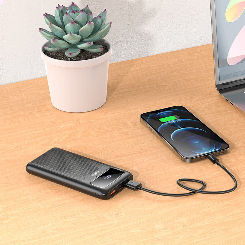 Външна Батерия с Бързо Зареждане, Hoco J81 Power Bank 20W PD 10000 mAh, Черен (3)