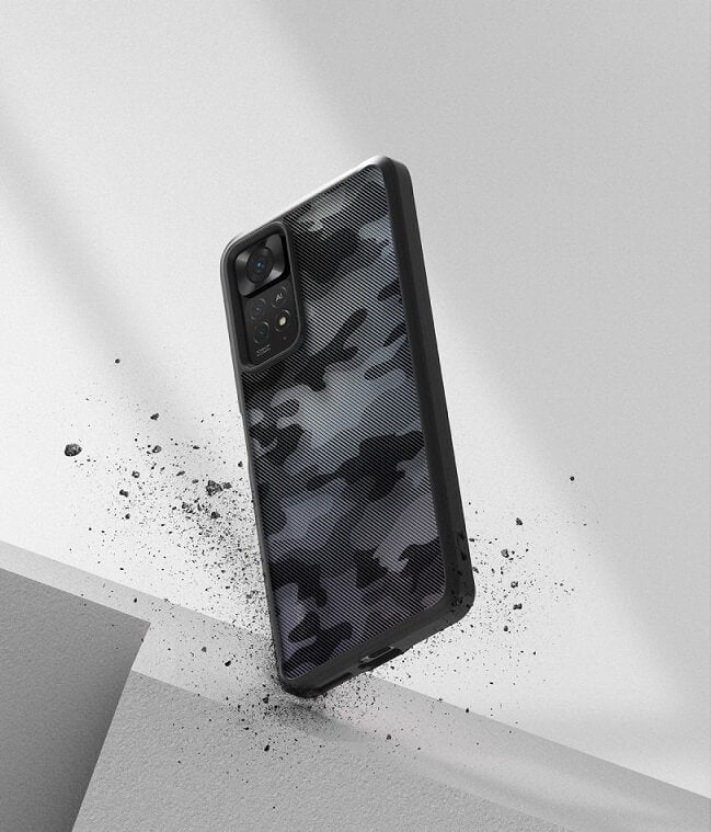Противоударен Калъф за Xiaomi Redmi Note 11 Pro, Ringke Fusion Matte Camo, Черен (5)