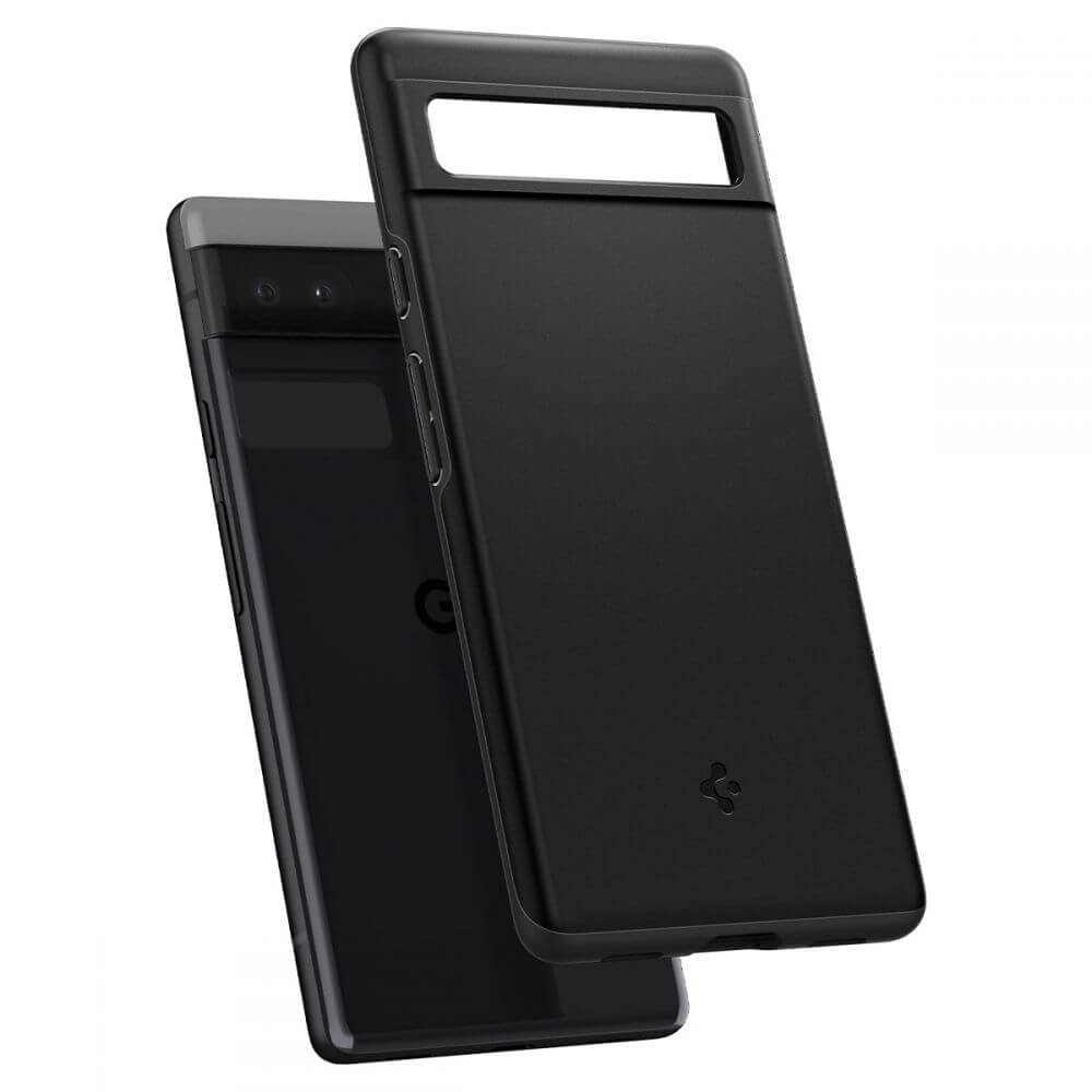 Противоударен Калъф за Google Pixel 6A, Spigen Thin Fit Case, Черен (4)