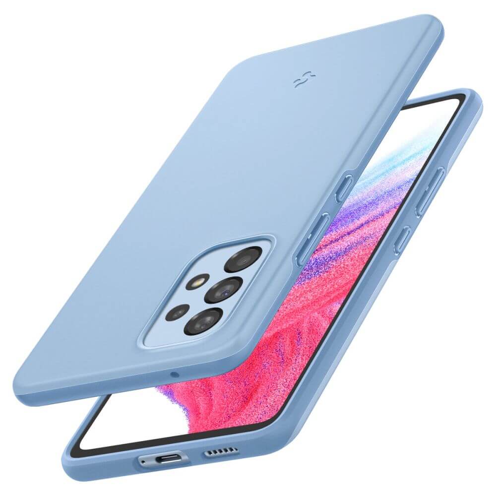 Противоударен Калъф за Samsung A53, Spigen Thin Fit Case, Син (7)