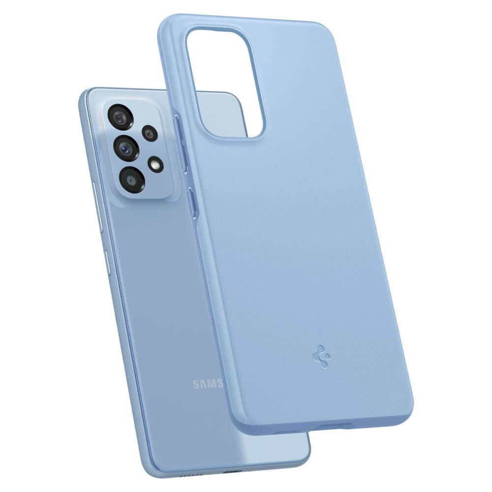 Противоударен Калъф за Samsung A53, Spigen Thin Fit Case, Син (4)