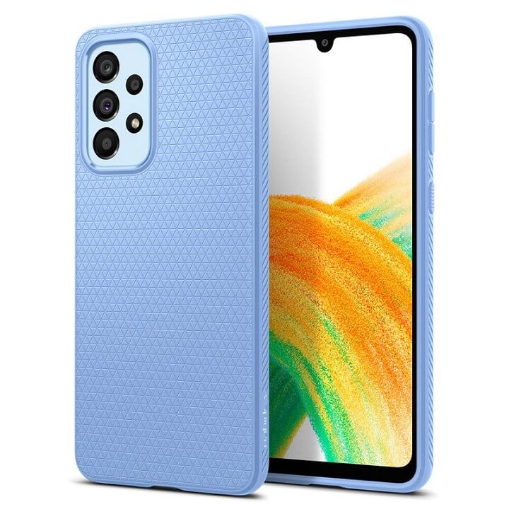 Противоударен Калъф за Samsung A33, Spigen Liquid Air Case, Син