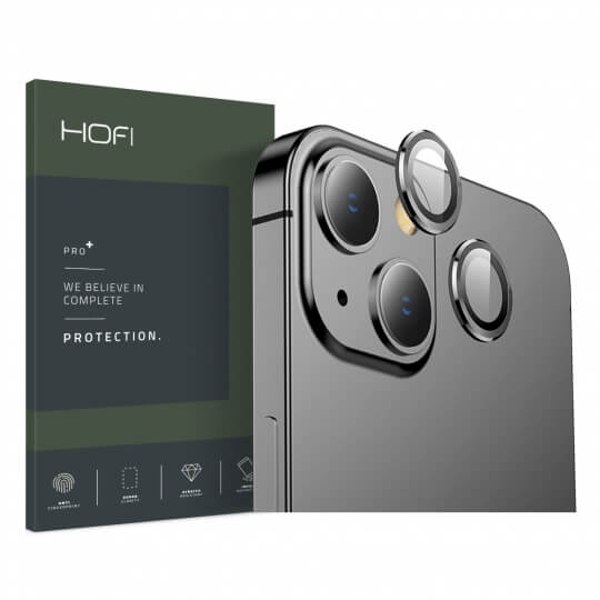 Протектор за Камерата на iPhone 13, Hofi Cam Glass, Черен