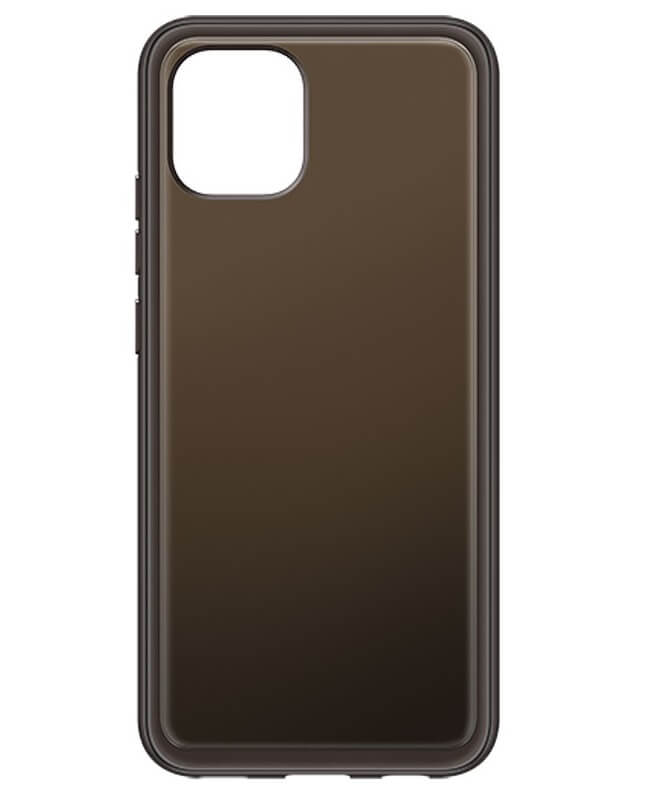 Оригинален Силиконов Калъф за Samsung A03, Soft Clear Cover Case EF-QA036TBEGEU, Черен (4)