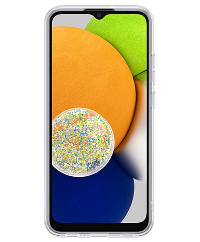 Оригинален Силиконов Калъф за Samsung A03, Soft Clear Cover Case EF-QA036TTEGEU, Прозрачен (3)