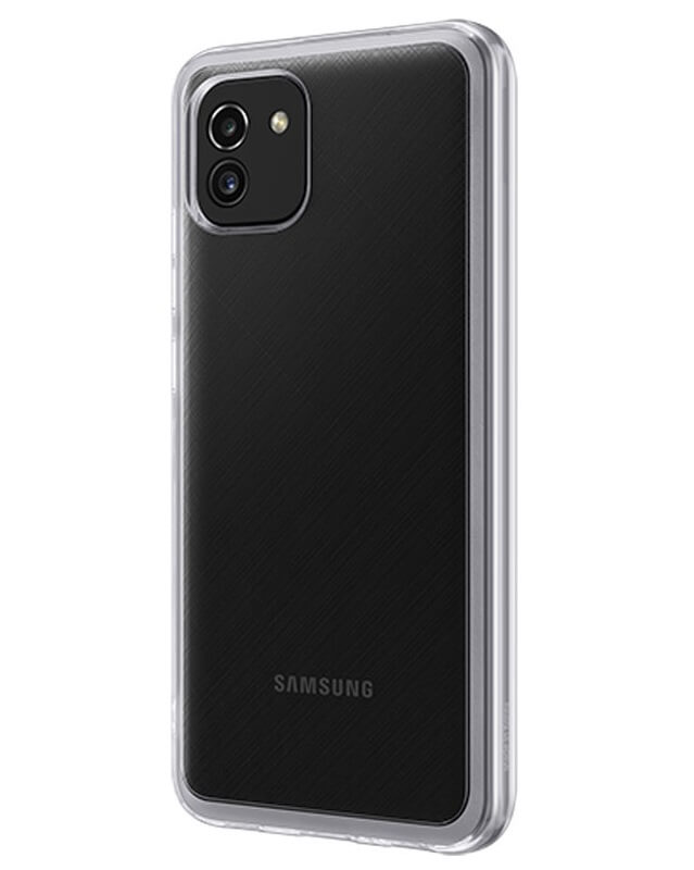 Оригинален Силиконов Калъф за Samsung A03, Soft Clear Cover Case EF-QA036TTEGEU, Прозрачен (2)