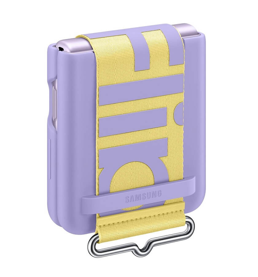 Оригинален Силиконов Калъф за Samsung Z Flip 3, Silicone Cover Strap Case EF-GF711TVEGWW, Лилав (6)