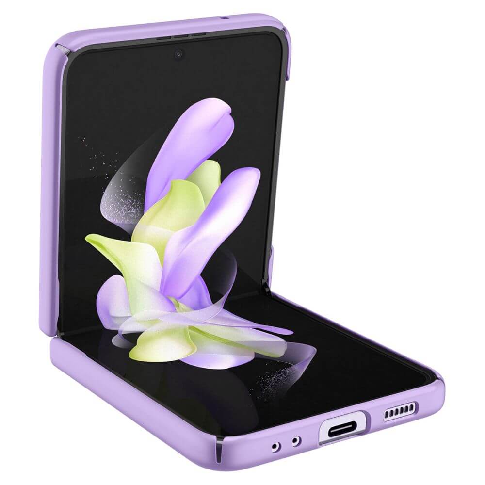 Тънък Матов Калъф за Samsung Z Flip 4, Spigen AirSkin Case, Лилав (6)