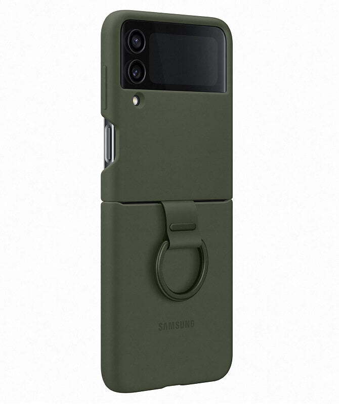 Оригинален Силиконов Калъф Samsung Z Flip 4, Silicone Ring Cover Case EF-PF721TGEGWW, Зелен