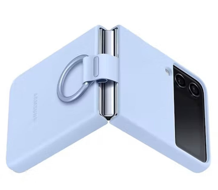 Оригинален Силиконов Калъф Samsung Z Flip 4, Silicone Ring Cover Case EF-PF721TLEGWW, Син (2)