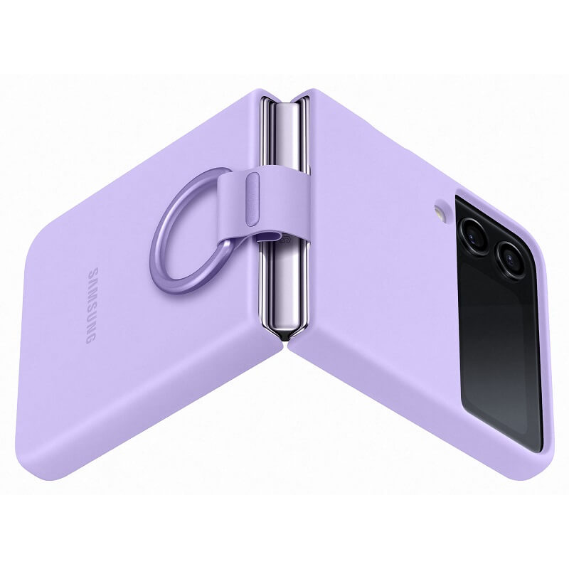 Оригинален Силиконов Калъф Samsung Z Flip 4, Silicone Ring Cover Case EF-PF721TVEGWW, Лилав (2)
