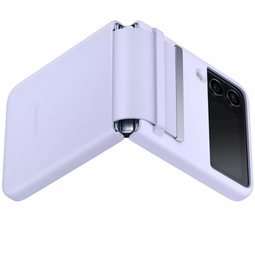 Оригинален Кожен Калъф Samsung Z Flip 4, Flap Leather Case EF-VF721LLE, Лилав (4)