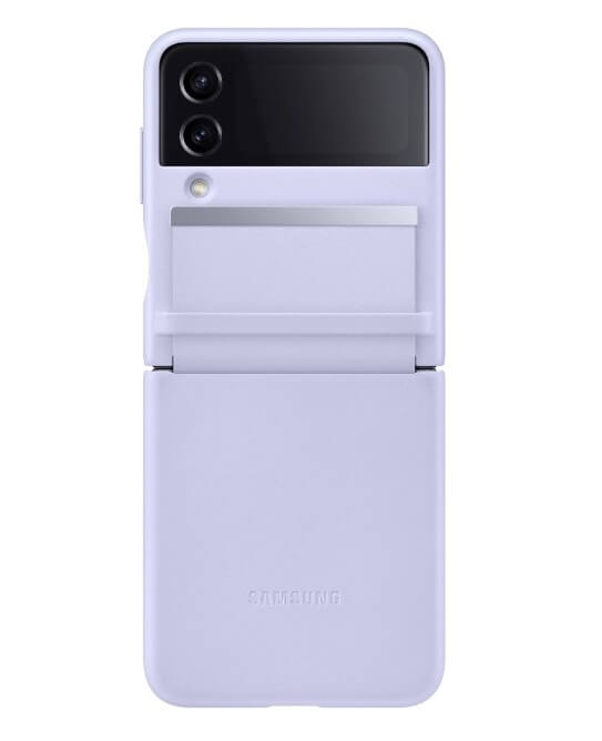 Оригинален Кожен Калъф Samsung Z Flip 4, Flap Leather Case EF-VF721LLE, Лилав