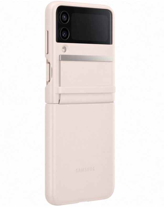 Оригинален Кожен Калъф Samsung Z Flip 4, Flap Leather Case EF-VF721LPEGWW, Розов (3)