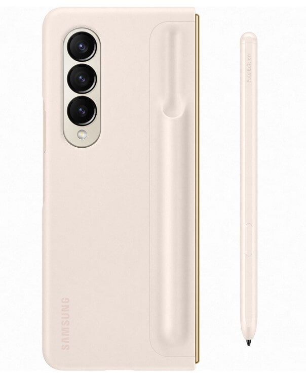 Оригинален Калъф с Писалка за Samsung Z Fold 4, Standing Cover with Pen Case EF-OF93PCU, Бежов