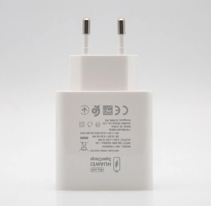 Оригинално Зарядно с Кабел Huawei 66W Super Charger 220v, Бял (Bulk) (4)