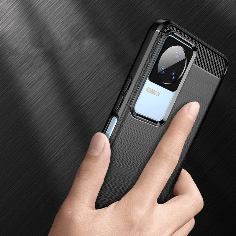 Защитен Калъф за Xiaomi Poco F4, Tech-Protect Premium Carbon Case, Черен (5)