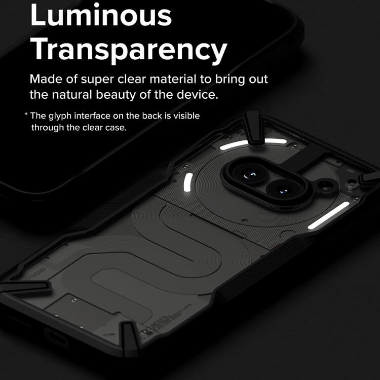 Противоударен Калъф за Nothing Phone 2A/ Plus, Ringke Fusion X Case, Черен (3)