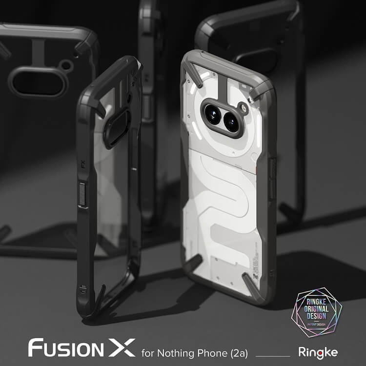 Противоударен Калъф за Nothing Phone 2A/ Plus, Ringke Fusion X Case, Черен (2)