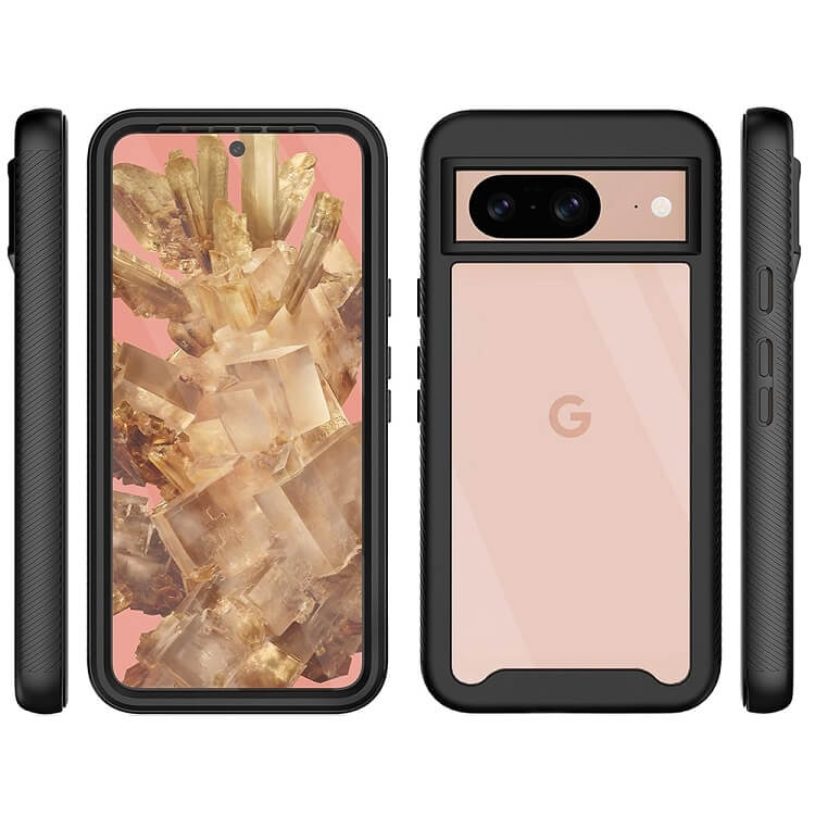 Цялостен Калъф за Google Pixel 8A, Tech-Protect Defense 360 Pro Case, Черен (2)