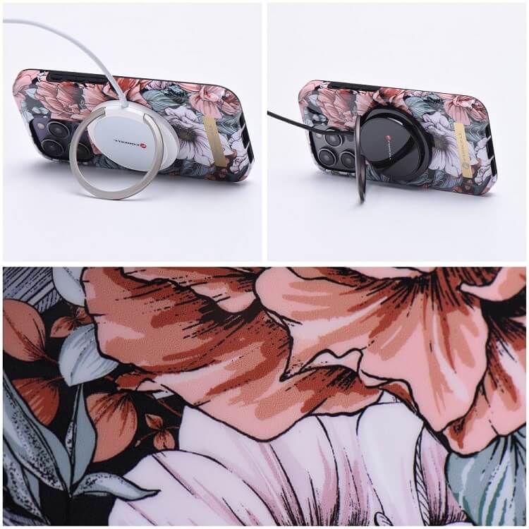 Magsafe Калъф за iPhone 15, Forcell F-Protect Mirage Bloom Bush, Цветен (4)