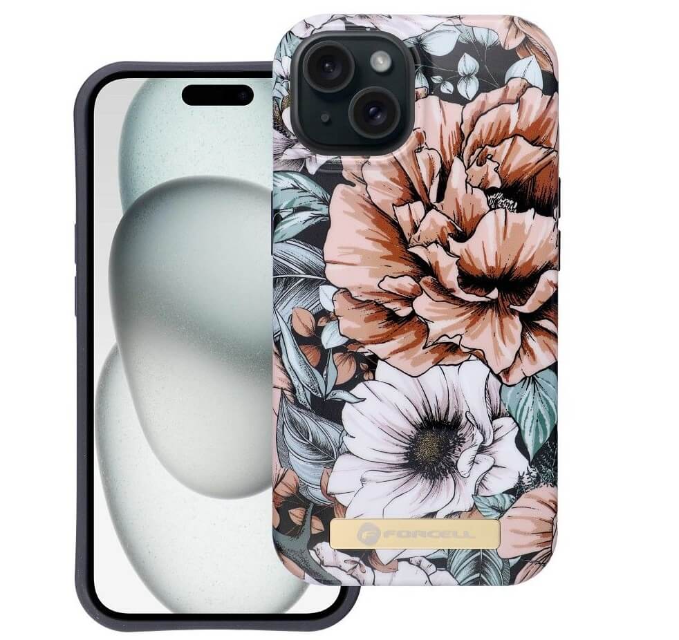 Magsafe Калъф за iPhone 15, Forcell F-Protect Mirage Bloom Bush, Цветен (3)