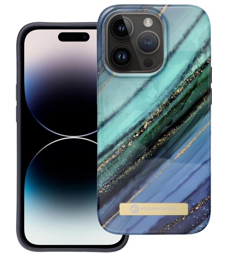 Magsafe Калъф за iPhone 14 Pro, Forcell F-Protect Mirage Jade Marble, Цветен (3)