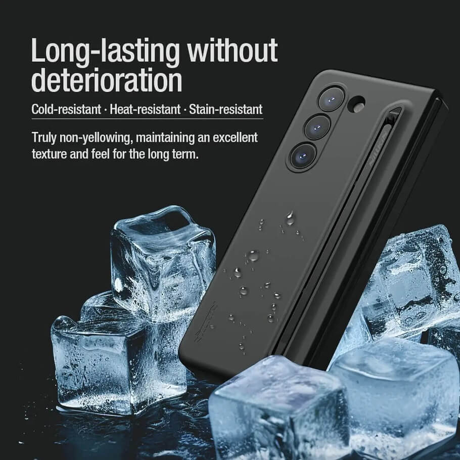 Калъф с Писалка за Samsung Z Fold 5, Nillkin Flex Pure Fold Case Case, Черен (7)