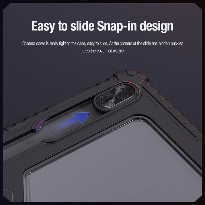 Противоударен Калъф за Samsung Tab S9 FE Plus, Nillkin Bumper Case, Черен (9)