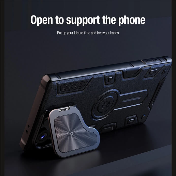 Калъф с Поставка за Samsung S24 Ultra, Nillkin CamShield Armor Prop Case, Черен (8)