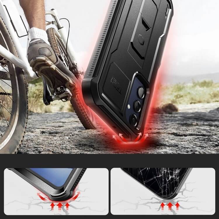 Противоударен Калъф за Samsung A25, Tech-Protect Kevlar Pro Case, Черен (5)