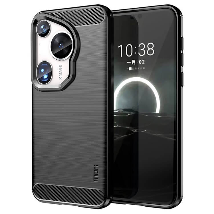 Противоударен Калъф за Huawei Pura 70 Ultra, Premium Carbon Case, Черен