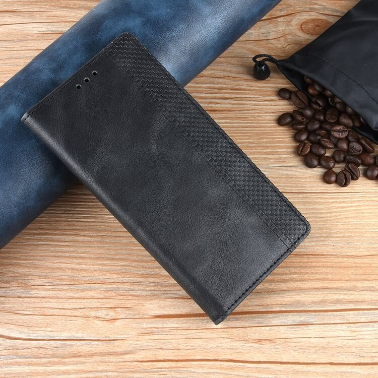 Калъф от Естествена Кожа за Huawei P20 Pro, Retro Leather Wallet Case, Черен (8)