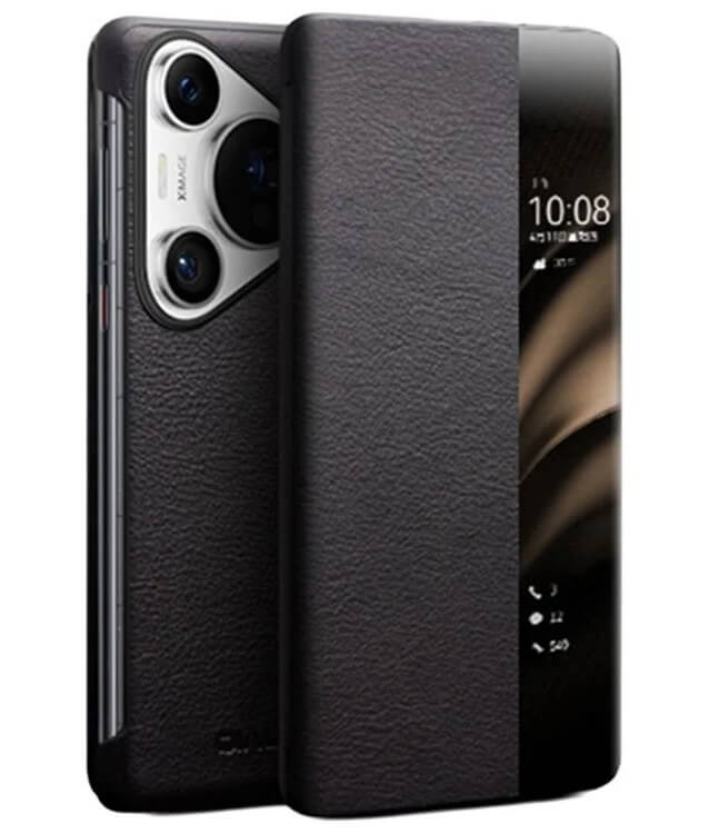 Активен Калъф за Huawei Pura 70 Pro, Qialino Smart Book Case, Черен