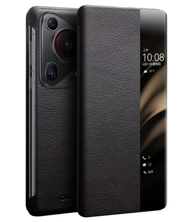 Активен Калъф за Huawei Pura 70 Ultra, Qialino Smart Book Case, Черен