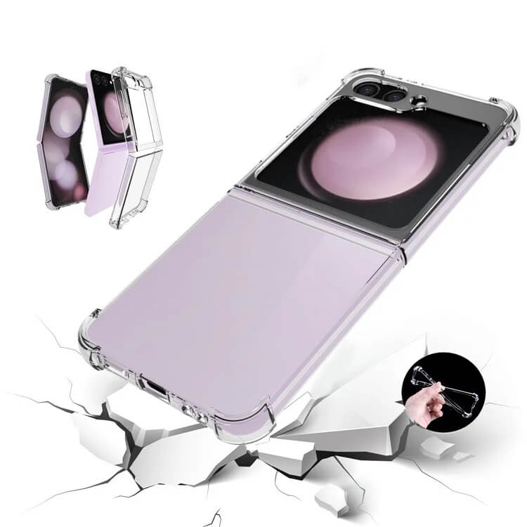 Противоударен Калъф за Samsung Z Flip 7 FE/Z Flip 6, GKK Shockproof Case, Прозрачен (3)