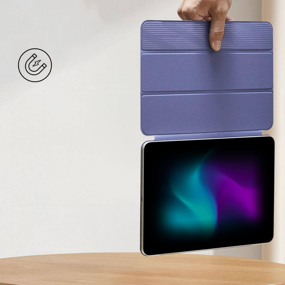 Тънък Калъф за iPad Pro 11 2025-2024, ESR Rebound Magnetic Case, Лилав (2)