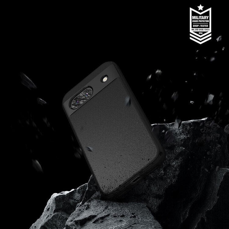 Противоударен Силиконов Калъф за Google Pixel 8A, Ringke Onyx Case, Черен (6)