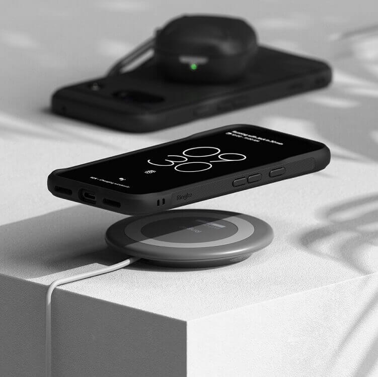 Противоударен Силиконов Калъф за Google Pixel 8A, Ringke Onyx Case, Черен (7)