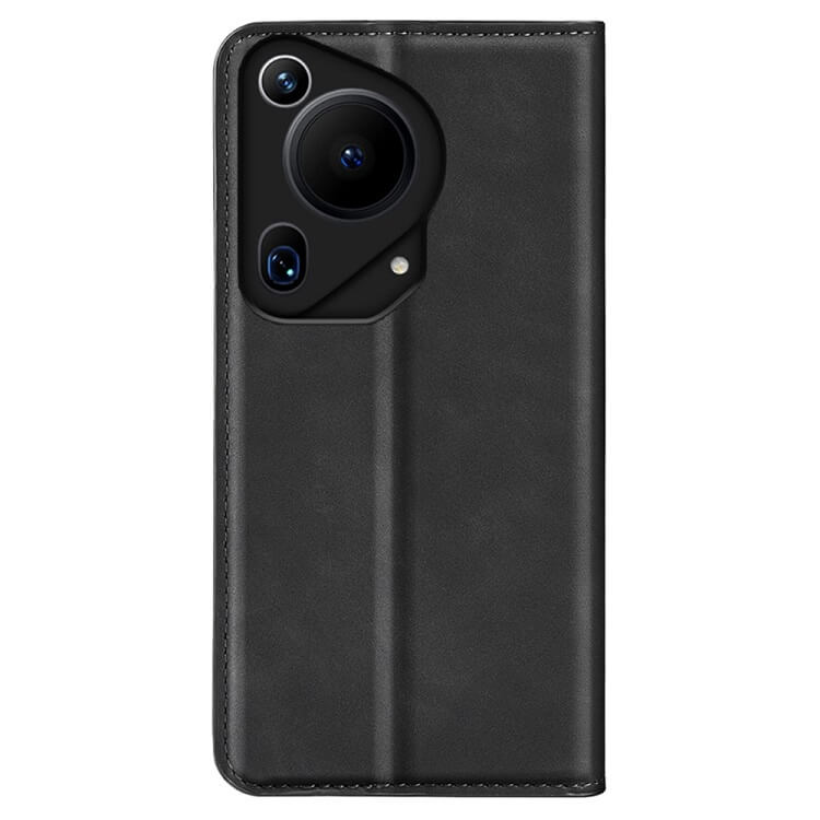 Кожен Калъф с Джобове за Huawei Pura 70 Ultra, Wallet Book Case, Черен (6)