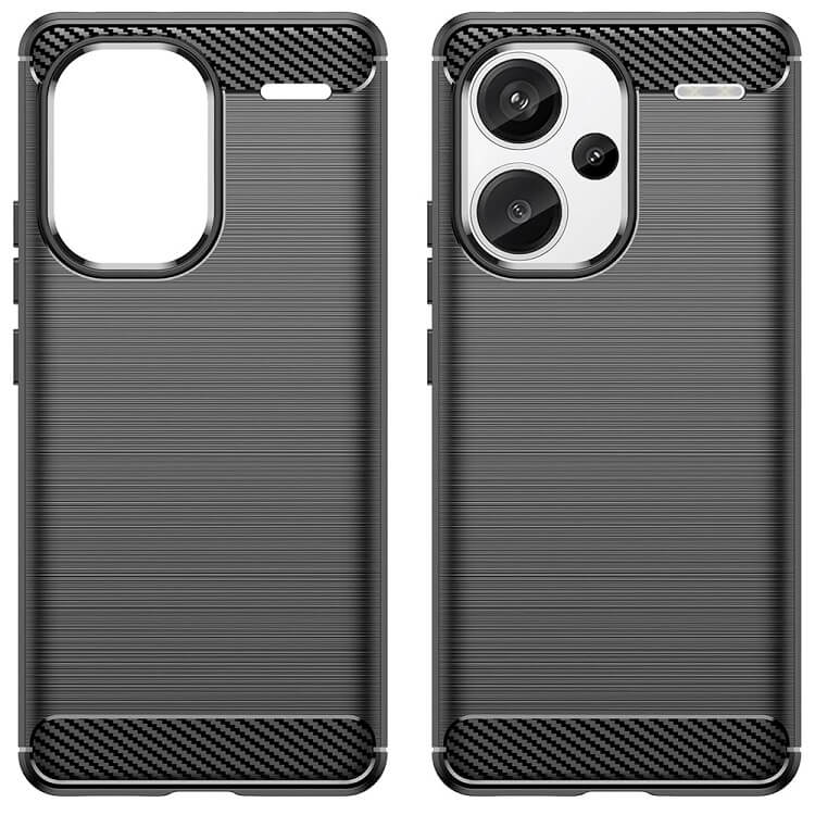 Противоударен Калъф за Xiaomi Redmi Note 13 Pro Plus 5G, Tech-Protect Premium Carbon Case, Черен (3)