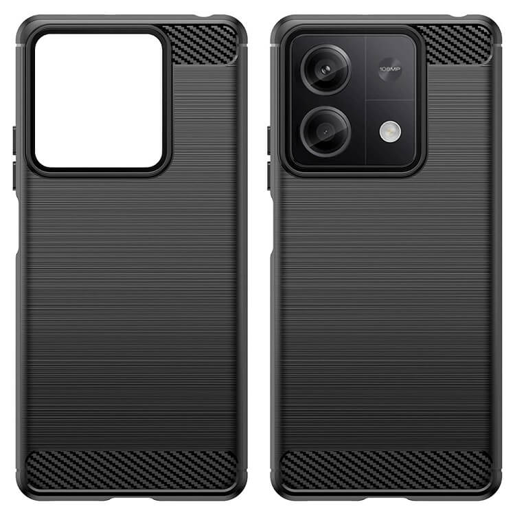 Противоударен Калъф за Xiaomi Redmi Note 13 5G, Tech-Protect Premium Carbon Case, Черен (3)