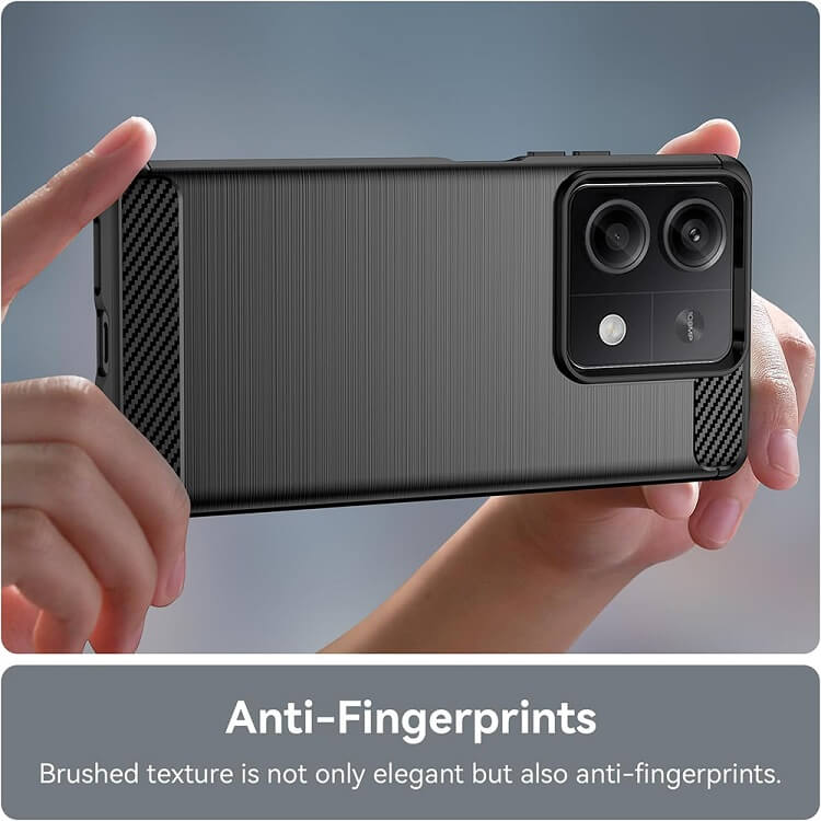 Противоударен Калъф за Xiaomi Redmi Note 13 5G, Tech-Protect Premium Carbon Case, Черен (4)
