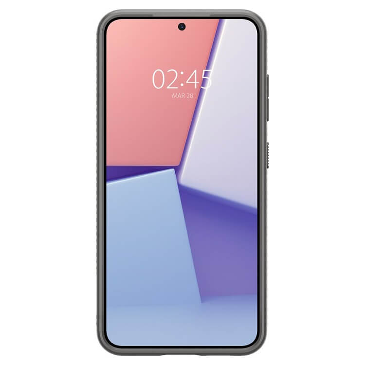Противоударен Силиконов Калъф за Samsung S24, Spigen Liquid Air Case, Сив (4)