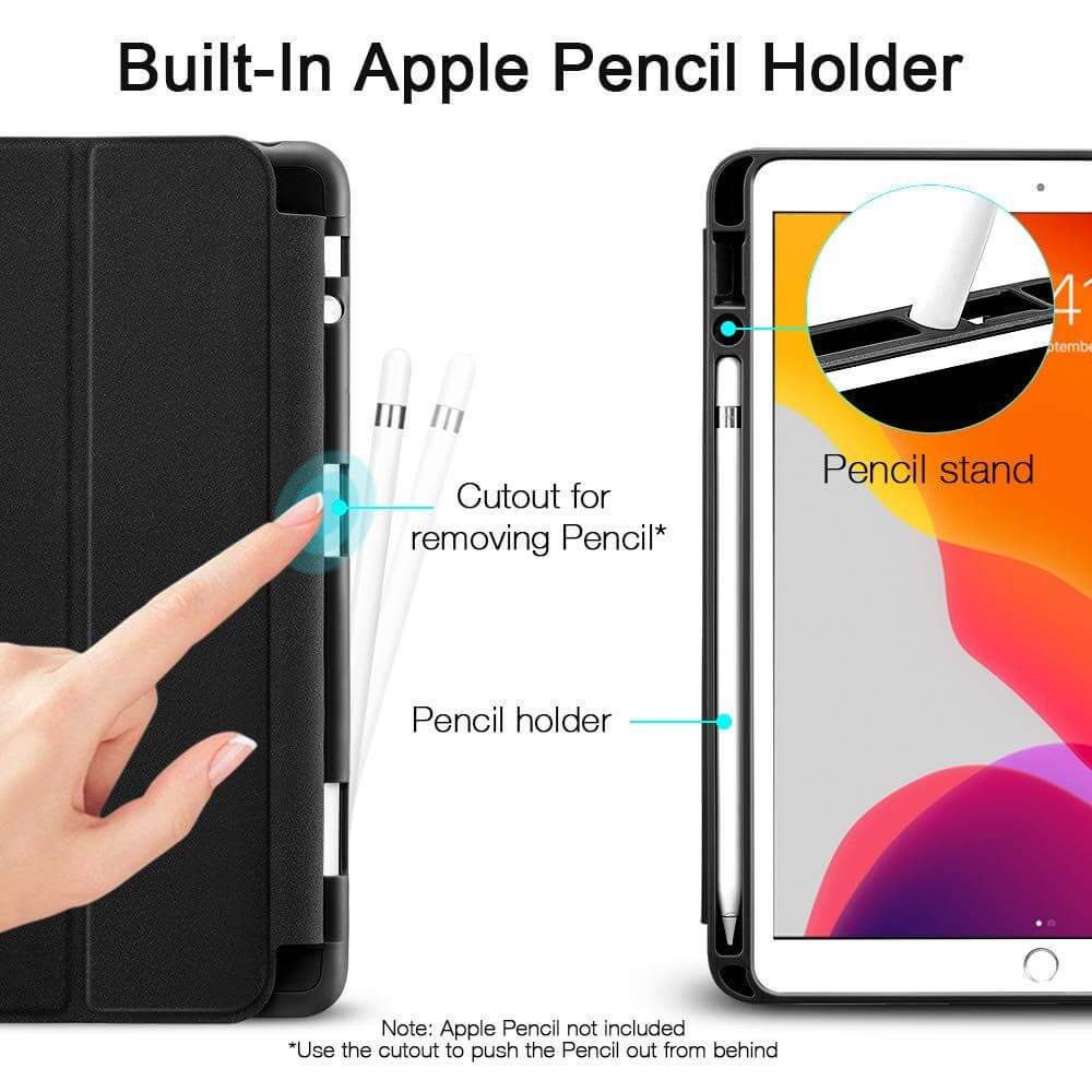 Защитен Калъф за iPad 9/ 8/ 7 10.2", ESR Rebound Case, Черен (4)
