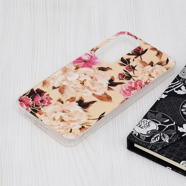 Дамски Калъф за Samsung A55, GKK Elegant Flower Case, Бежов (3)