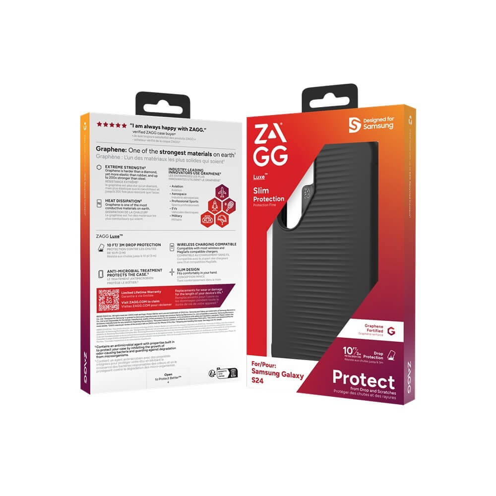 Противоударен Калъф за Samsung S24, ZAGG Luxe Case, Черен (10)