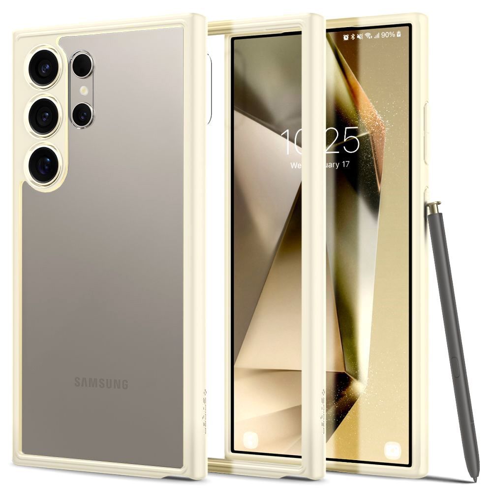 Противоударен Хибриден Калъф за Samsung S24 Ultra, Spigen Ultra Hybrid Case, Бежов