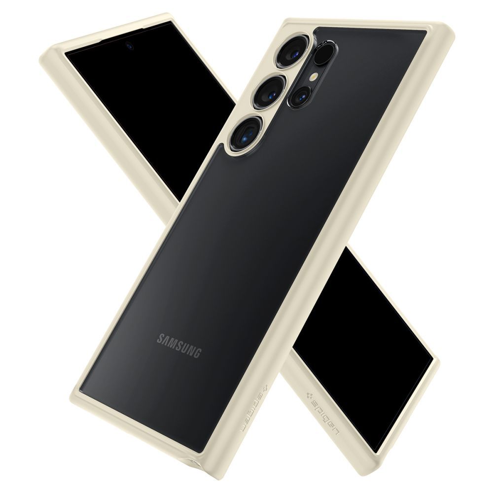 Противоударен Хибриден Калъф за Samsung S24 Ultra, Spigen Ultra Hybrid Case, Бежов (5)