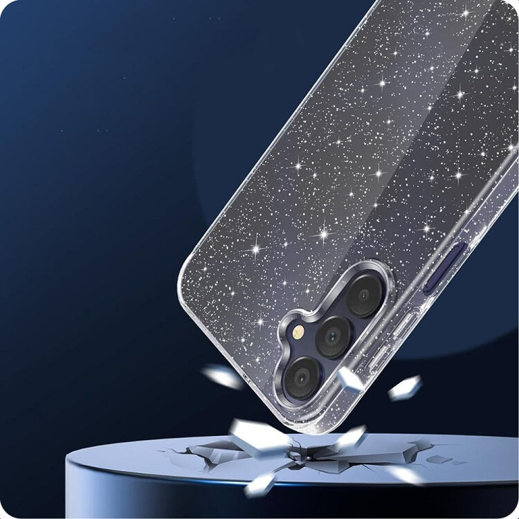 Блестящ Калъф за Samsung A15, Tech-Protect FlexAir Glitter Case, Прозрачен (3)
